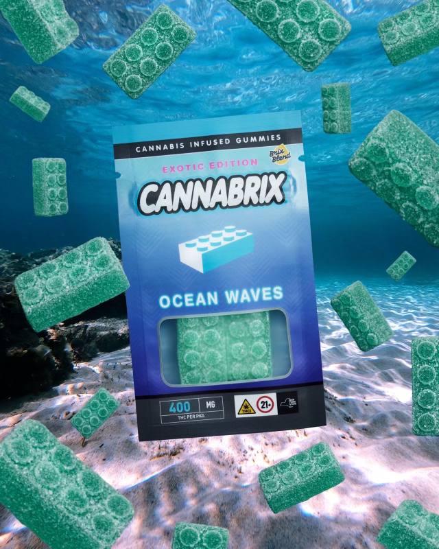 Ocean Waves (Blue Raspberry) - 400mg Gummies | Cannabrix