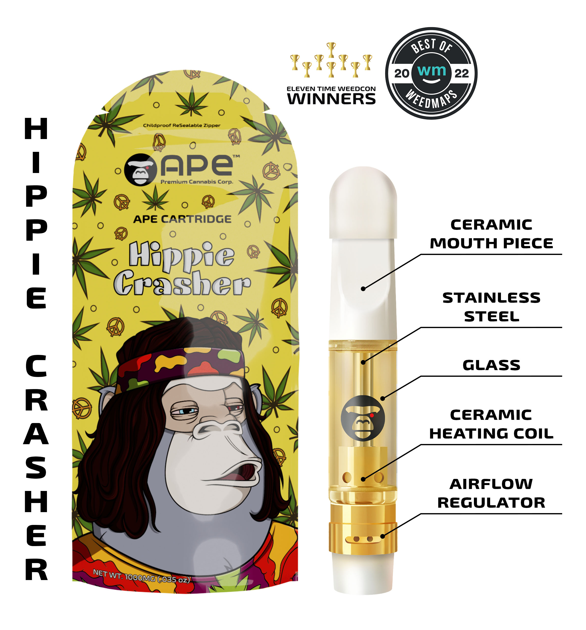 Hippie Crasher - 1g Live Resin Cartridge | APE
