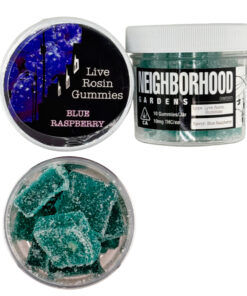 Blue Raspberry - 100mg Live Rosin Gummies | Neighborhood Gardens