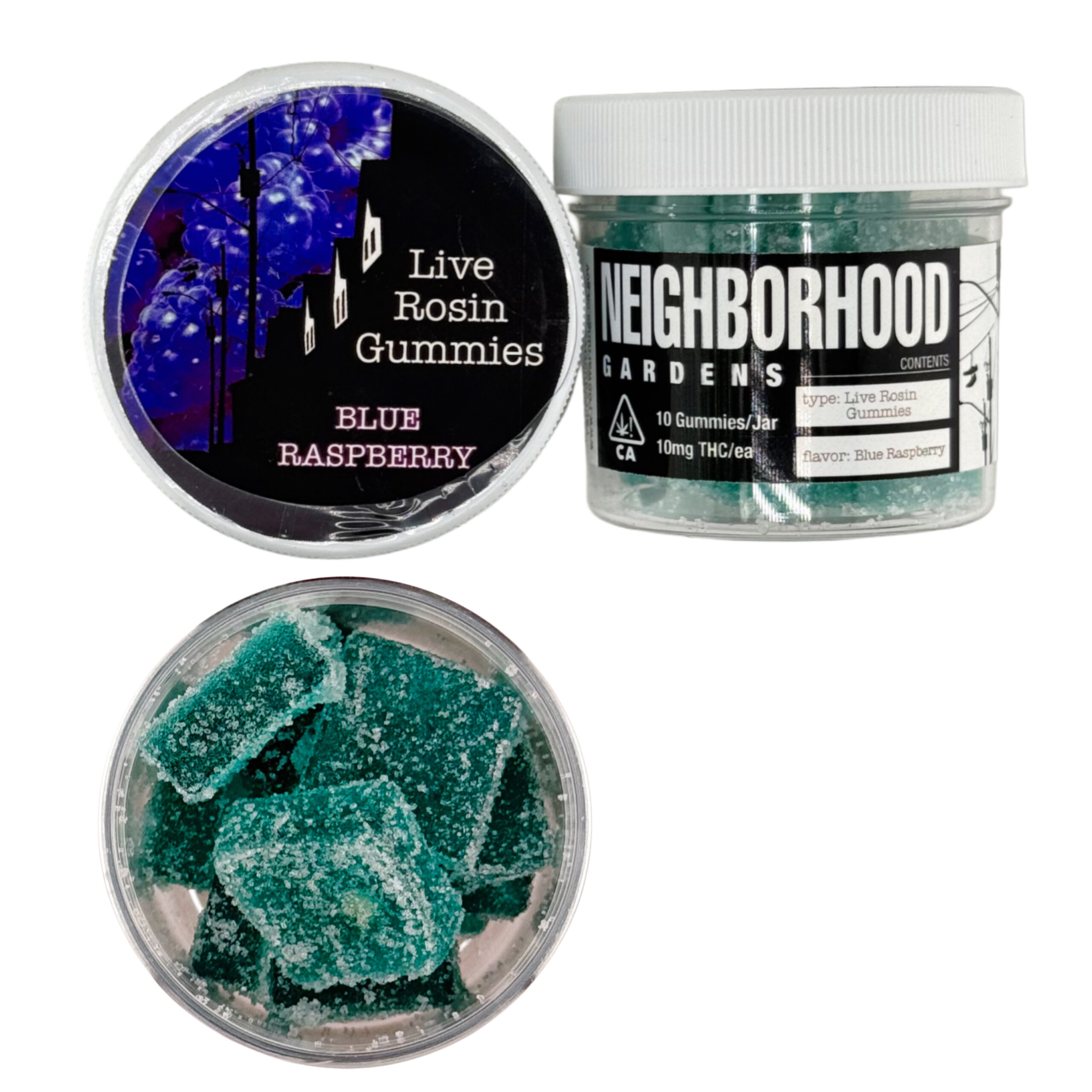 Blue Raspberry - 100mg Live Rosin Gummies | Neighborhood Gardens